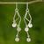 Sterling silver dangle earrings, 'Wind Chime' - Sterling silver dangle earrings thumbail