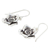 Silver floral earrings, 'Sweetheart Rose' - Handcrafted Floral 950 Silver Dangle Earrings (image 2b) thumbail
