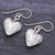 Silver heart earrings, 'In My Heart' - Silver 950 Heart Earrings (image 2b) thumbail