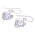 Silver heart earrings, 'In My Heart' - Silver 950 Heart Earrings (image 2c) thumbail