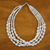 Pearl strand necklace, 'Sweet and White' - Hand Made Bridal Pearl Strand Necklace thumbail
