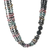 Onyx and tourmaline necklace, 'Night Colors' - Onyx and Tourmaline Beaded Necklace thumbail