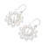 Pearl flower earrings, 'White Chrysanthemum' - Pearl Flower Earrings (image 2c) thumbail