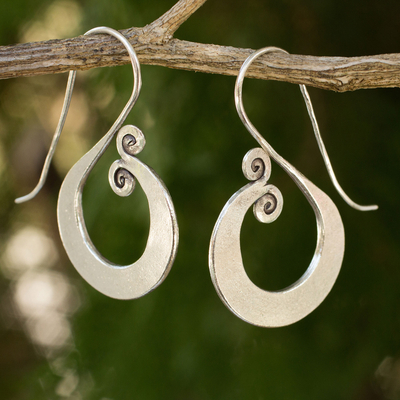 Silver drop earrings, 'Music' - Silver 950 Drop Earrings