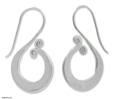 Silver drop earrings, 'Music' - Silver 950 Drop Earrings