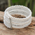 Pearl wrap bracelet, 'Tantalizing White' - Unique Thai Pearl Wristband Bracelet (image 2b) thumbail