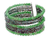 Beaded cuff bracelet, 'Tantalizing Green' - Beaded cuff bracelet (image 2a) thumbail