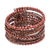 Beaded cuff bracelet, 'Tantalizing Brown' - Beaded cuff bracelet (image 2a) thumbail