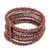 Beaded cuff bracelet, 'Tantalizing Brown' - Beaded cuff bracelet (image 2e) thumbail