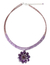 Amethyst flower necklace, 'Chrysanthemum' - Floral Amethyst Necklace from Thailand thumbail