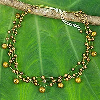 Pearl choker, 'Cinnamon Glow'