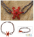 Carnelian flower necklace, 'Starburst' - Carnelian flower necklace thumbail