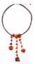 Carnelian beaded necklace, 'Waterfall' - Handcrafted Carnelian Necklace
