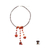 Carnelian beaded necklace, 'Waterfall' - Handcrafted Carnelian Necklace