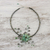 Peridot flower necklace, 'Elusive Blossom' - Handcrafted Floral Beaded Quartz Necklace thumbail