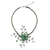 Peridot flower necklace, 'Elusive Blossom' - Handcrafted Floral Beaded Quartz Necklace (image 2a) thumbail