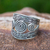 Sterling silver band ring, 'Bedazzled' - Handcrafted Hill Tribe Sterling Silver Band Ring (image 2) thumbail