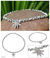 Silver anklet, 'Forest' - Hand Made 950 Silver Beaded Bracelet