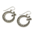 Silver dangle earrings, 'Flower Serpents' - Sterling silver dangle earrings