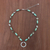 Jade pendant necklace, 'Endless Harmony' - Mango Wood and Jade Necklace (image 2b) thumbail