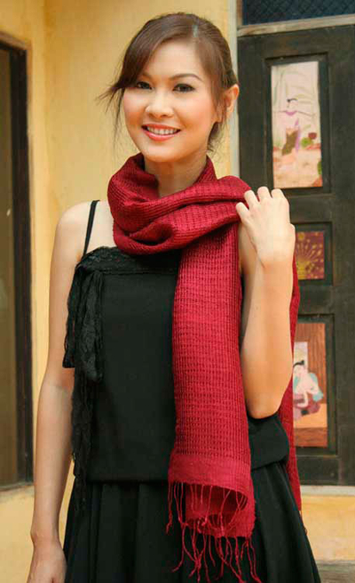 Silk scarf, Blackcurrant Supreme