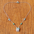 Sterling silver flower necklace, 'Spring Blossom' - Floral Sterling Silver and Turquoise Necklace (image 2b) thumbail