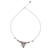 Perlen- und Amethysthalsband - Handgefertigte Herz-Halskette aus Silber und Amethyst