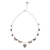 Pearl and rose quartz choker, 'Promise of Love' - Handcrafted Heart Shaped Sterling Silver Necklace (image 2a) thumbail