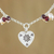 Pearl and rose quartz choker, 'Promise of Love' - Handcrafted Heart Shaped Sterling Silver Necklace (image 2b) thumbail