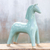Celadon ceramic statuette, 'Elegant Equine' - Celadon ceramic statuette