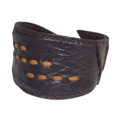 Fair Trade Leather Wristband Bracelet