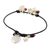 Leather and pearl pendant bracelet, 'Rock Star' - Leather and pearl pendant bracelet thumbail
