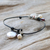 Leather and pearl pendant bracelet, 'Rock Star' - Leather and pearl pendant bracelet (image 2b) thumbail