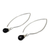 Black spinel dangle earrings, 'Sublime' - Sterling Silver and Black Spinel Drop Earrings (image 2b) thumbail