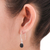 Black spinel dangle earrings, 'Glowing Exotic' - Women's Silver and Spinel Dangle Earrings (image 2b) thumbail