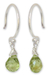 Peridot dangle earrings, 'Sparkling Dewdrop' - Silver and Peridot Dangle Earrings thumbail