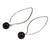 Pearl dangle earrings, 'Sublime Darkness' - Sterling Silver and Pearl Dangle Earrings (image 2b) thumbail