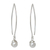 Pearl dangle earrings, 'Sublime' - Thai Sterling Silver and Pearl Earrings (image 2a) thumbail