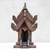 Teak spirit house, 'Vihara Spirit House' - Hand Made Teak Sculpture
