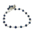 Pearl floral bracelet, 'Black Rose Horizon' - Pearl and Silver Bracelet (image 2e) thumbail