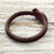 Leather wristband bracelet, 'Rugged Chic' - Artisan Crafted Leather Wristband Bracelet (image 2) thumbail