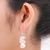 Cluster-Ohrringe aus Perlen und Quarz - Perlen- und Quarz-Cluster-Ohrringe