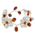 Pearl and carnelian floral bracelet, 'Bright Dream' - Unique Pearl and Carnelian Flower Bracelet (image 2b) thumbail