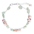 Pearl floral bracelet, 'Lilac Dream' - Pearl and Quartz Beaded Bracelet
