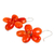 Carnelian floral earrings, 'Mystic Daisy' - Handcrafted Floral Carnelian Earrings (image 2b) thumbail