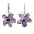 Amethyst floral earrings, 'Mystic Daisy' - Amethyst Flower Earrings (image 2a) thumbail