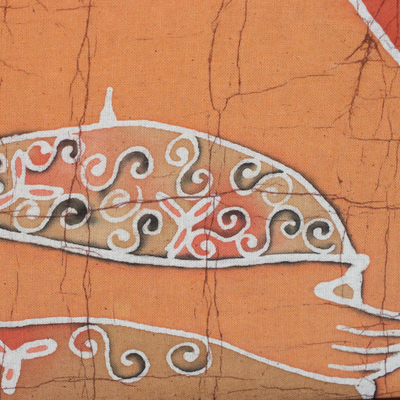 Batik art, 'The Beautiful Woman' - Batik Cotton Wall Art