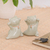 Celadon ceramic statuettes, 'Good Luck Cats' (pair) - Thai Celadon Ceramic Sculptures (Pair) (image 2j) thumbail