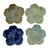 Celadon ceramic plates, 'Orchids' (set of 4) - Celadon Ceramic Dessert Plates (Set of 4) (image 2a) thumbail