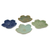 Celadon ceramic plates, 'Orchids' (set of 4) - Celadon Ceramic Dessert Plates (Set of 4) (image 2b) thumbail